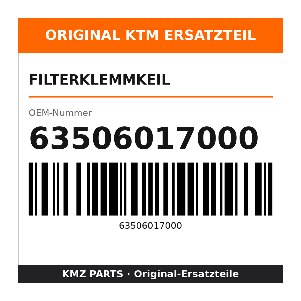 KTM Filterklemmkeil 63506017000