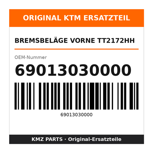 KTM Bremsbeläge vorne TT2172HH 69013030000