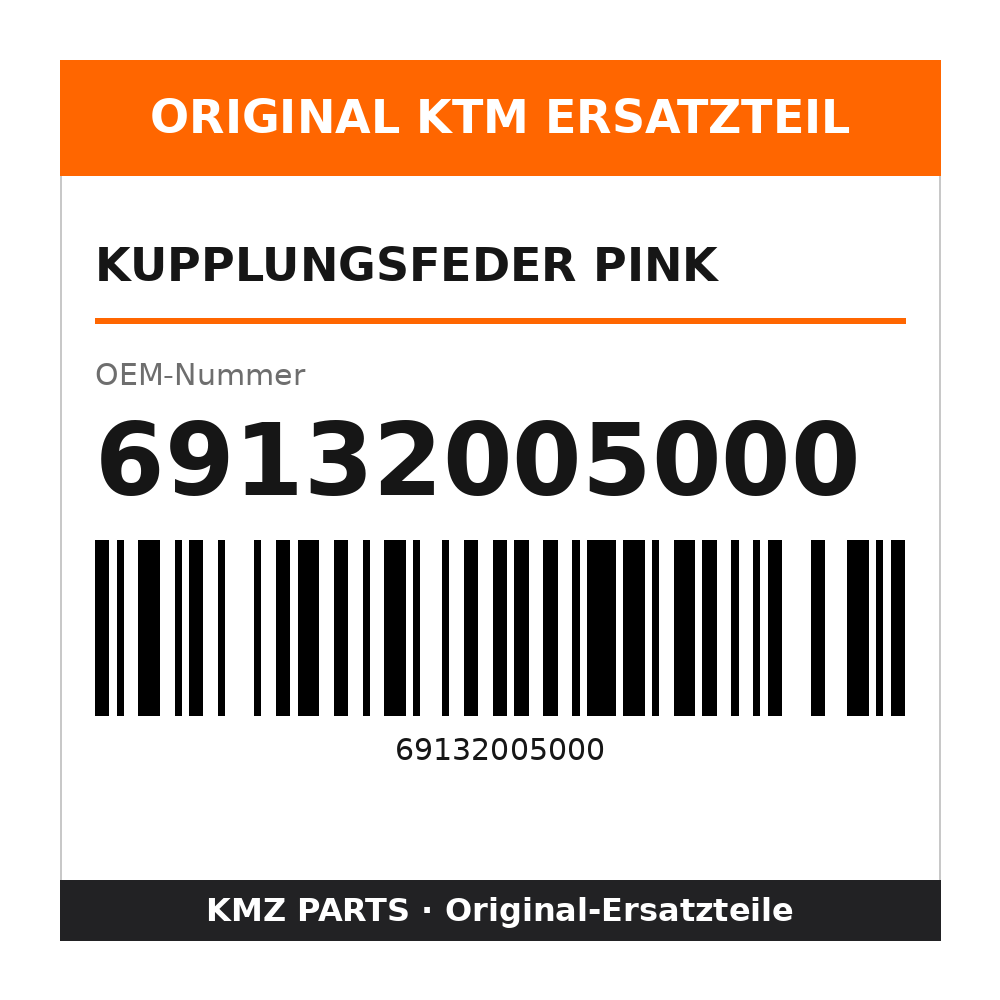 KTM Kupplungsfeder pink 69132005000