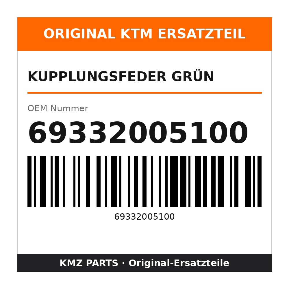 KTM Kupplungsfeder grün 69332005100