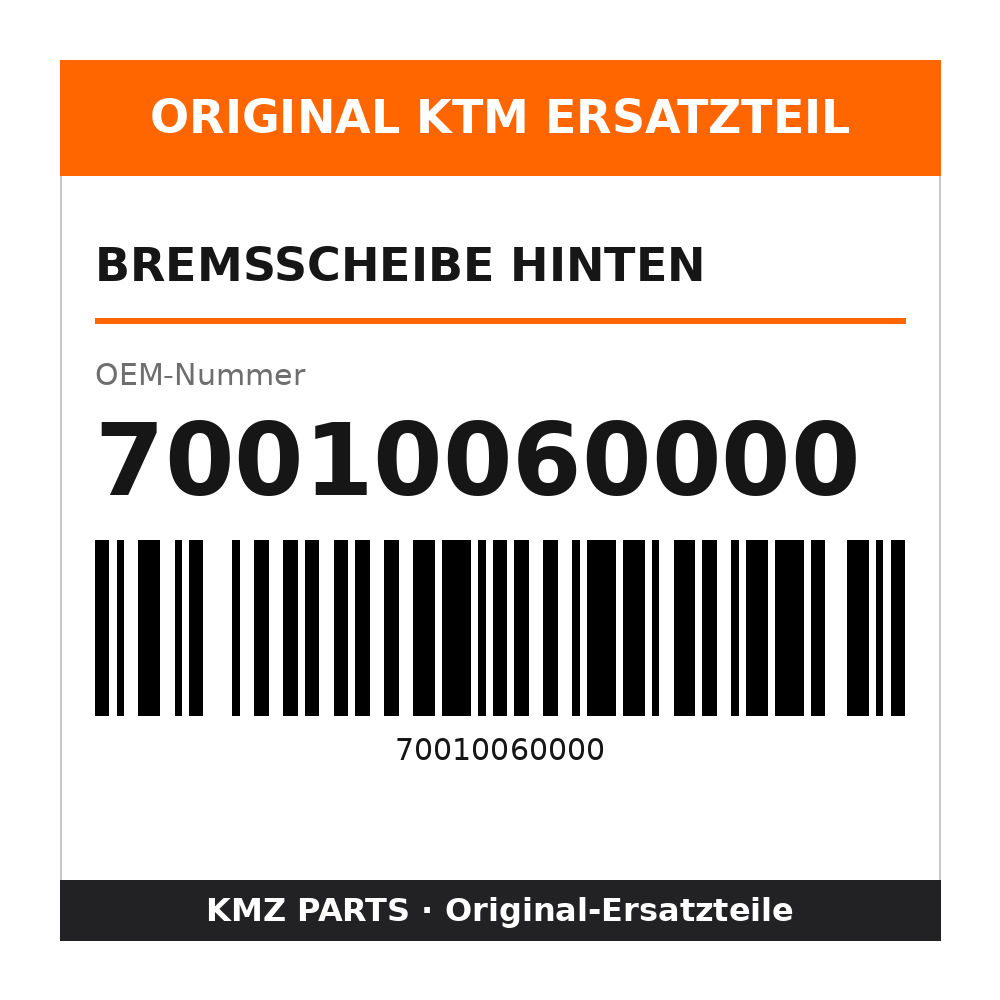 KTM Bremsscheibe hinten 70010060000