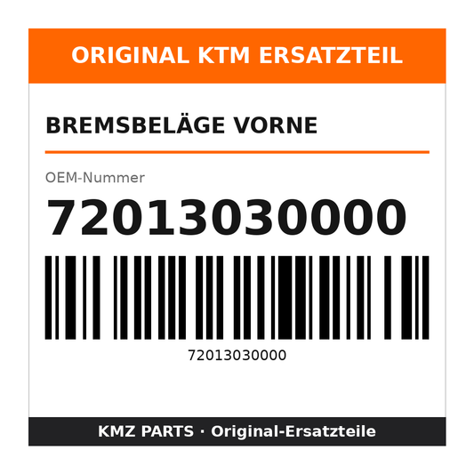 KTM Bremsbeläge vorne 72013030000