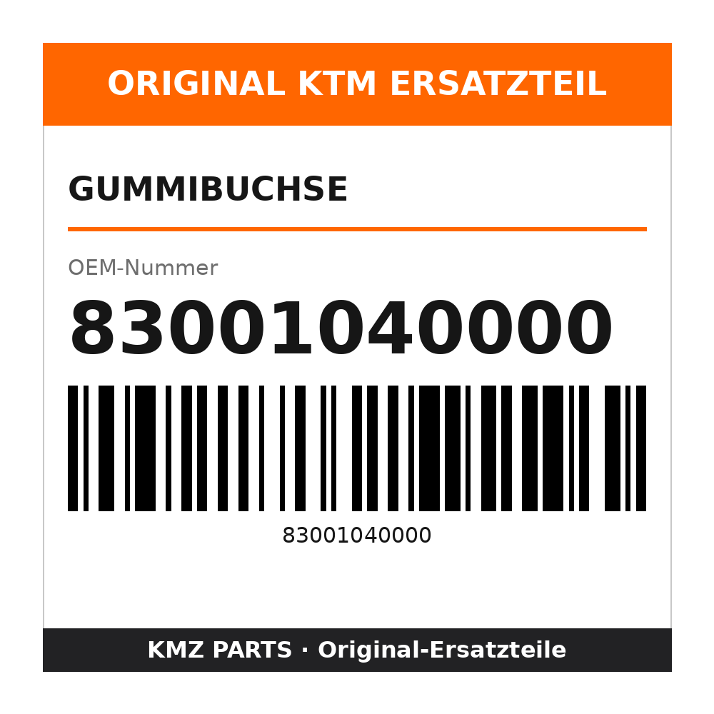 KTM Gummibuchse 83001040000
