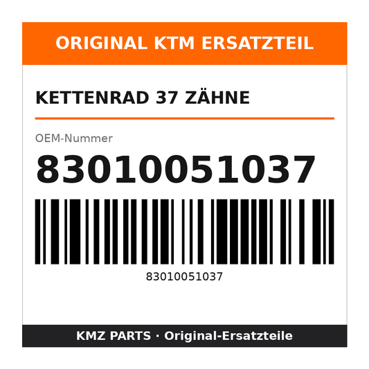 KTM Kettenrad 37 Zähne 83010051037