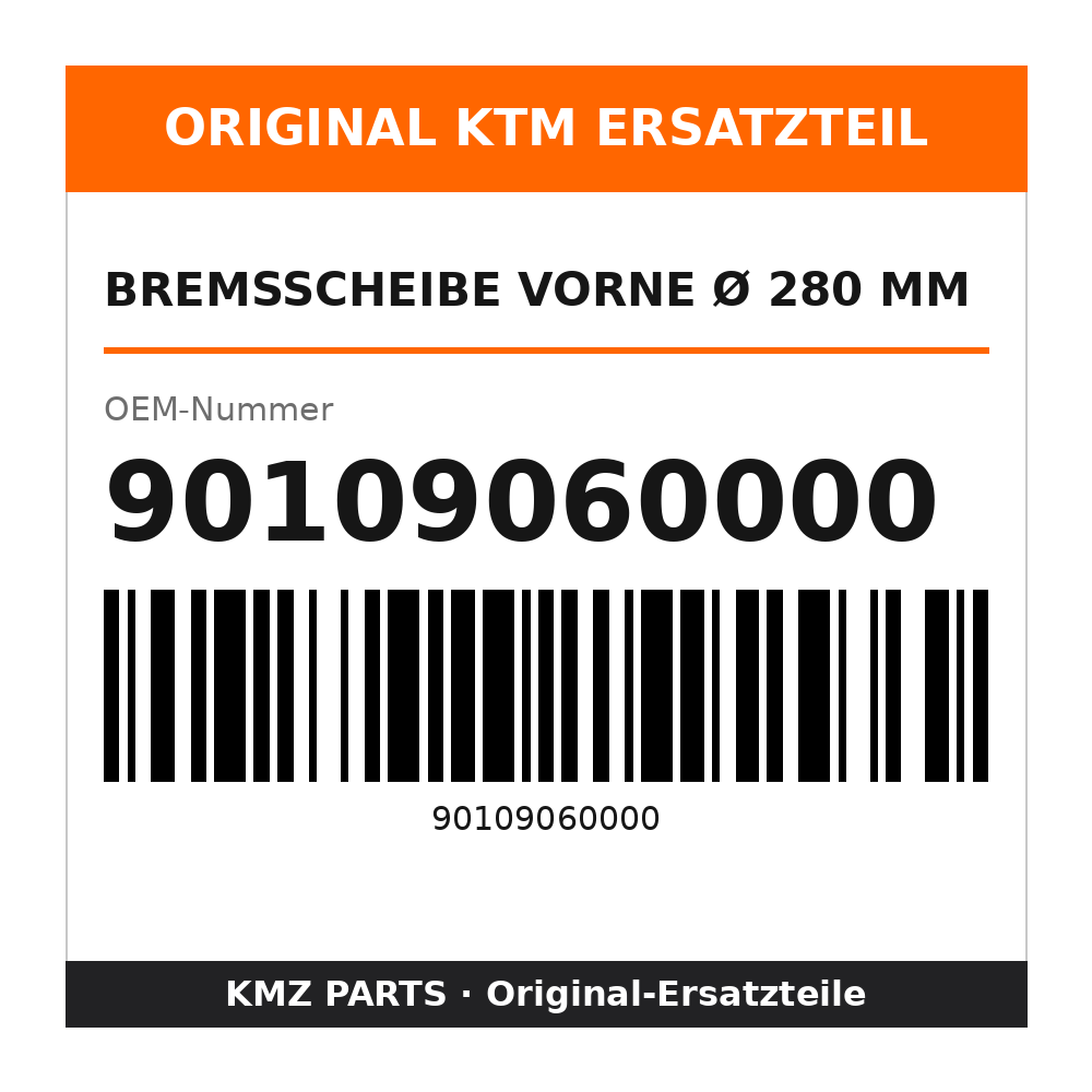 KTM Bremsscheibe vorne Ø 280 mm 90109060000