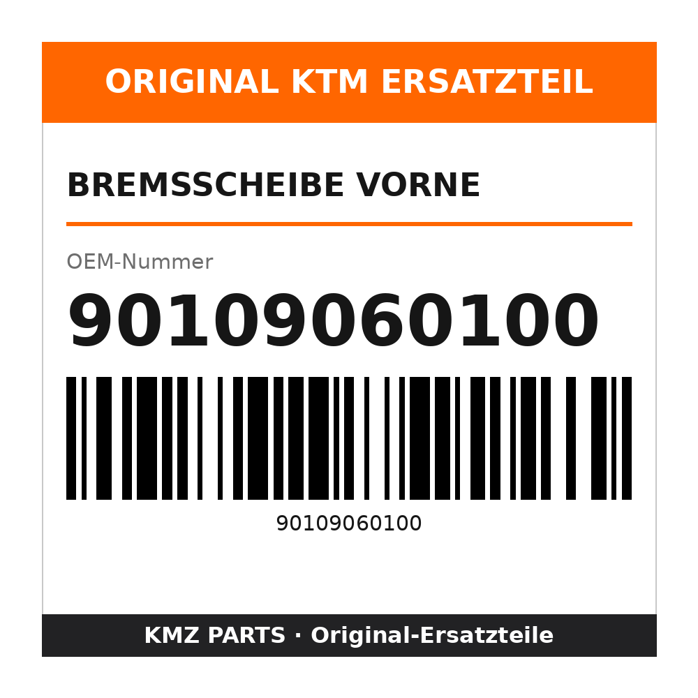 KTM Bremsscheibe vorne 90109060100