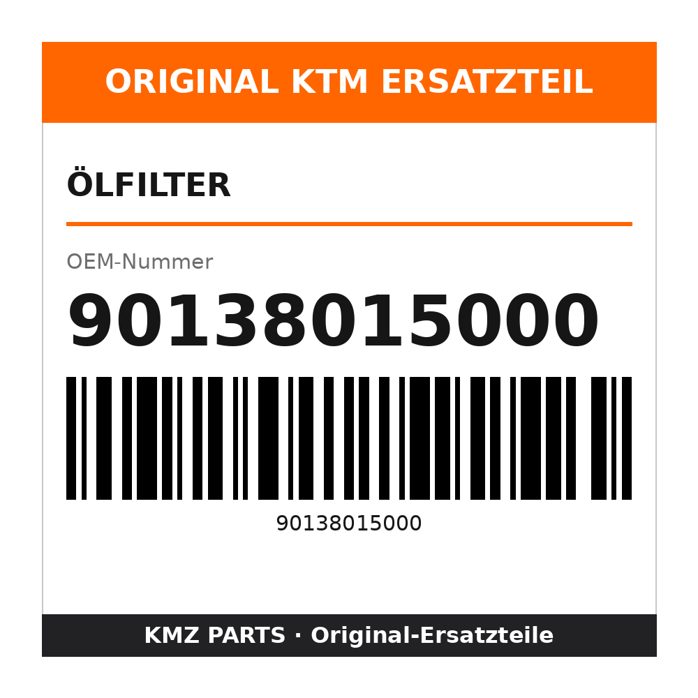 KTM Ölfilter 90138015000