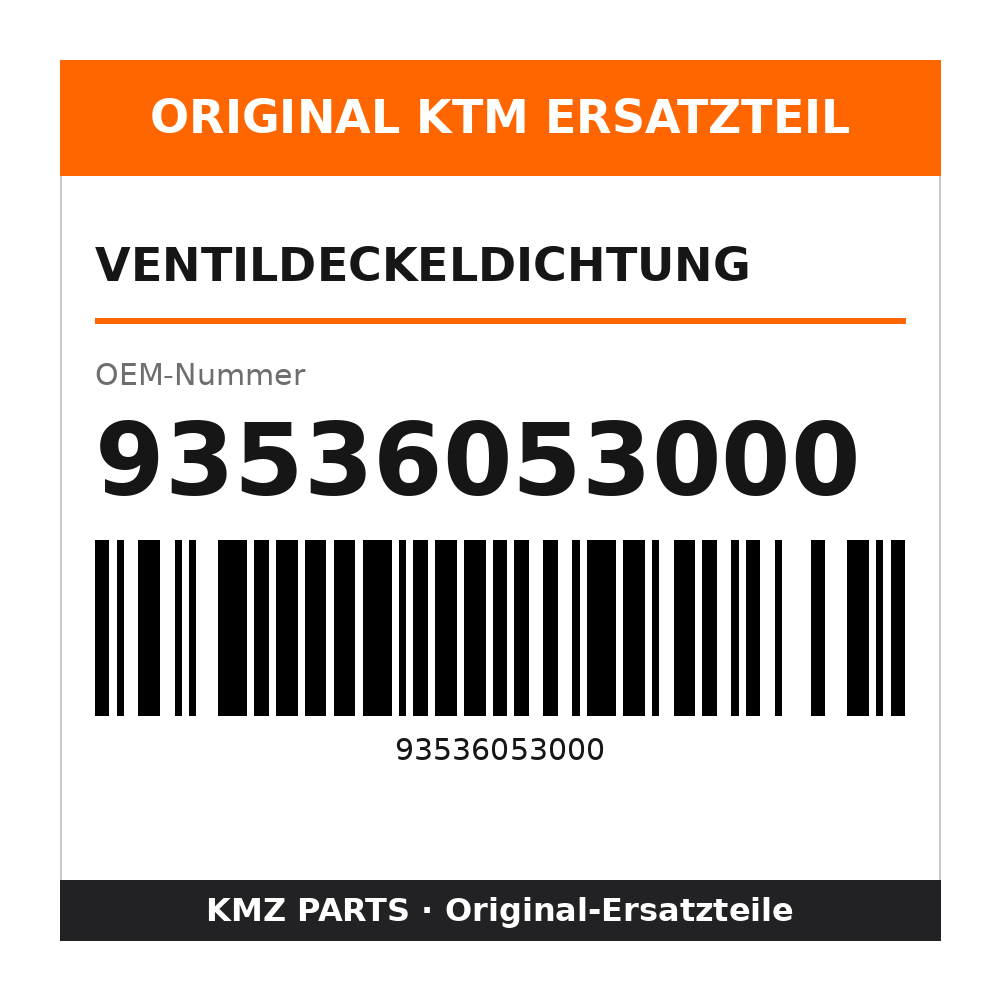 KTM Ventildeckeldichtung 93536053000
