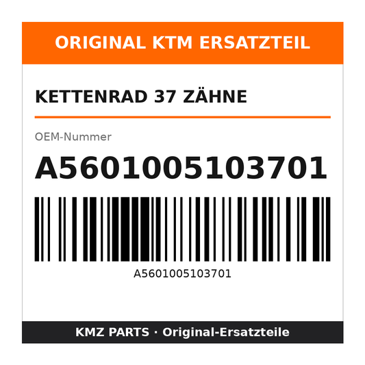 KTM Kettenrad 37 Zähne A5601005103701
