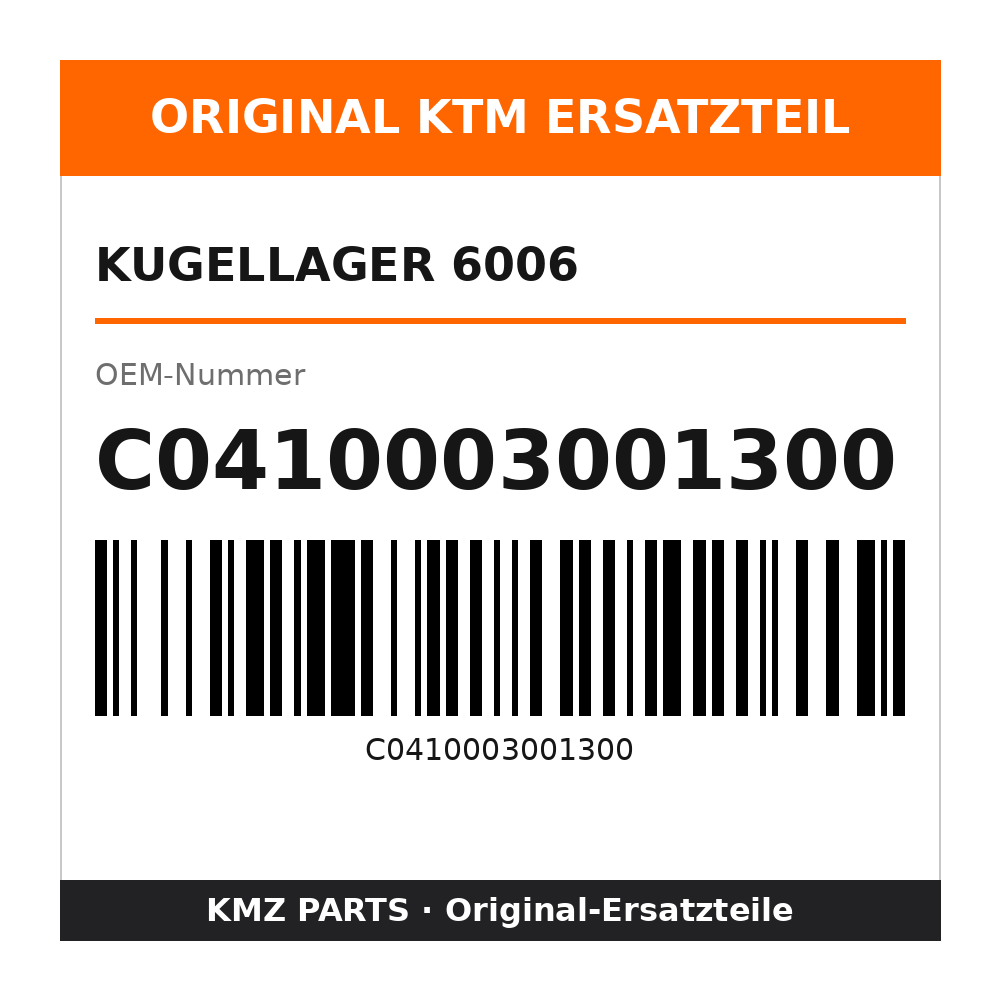 KTM Kugellager 6006 C0410003001300