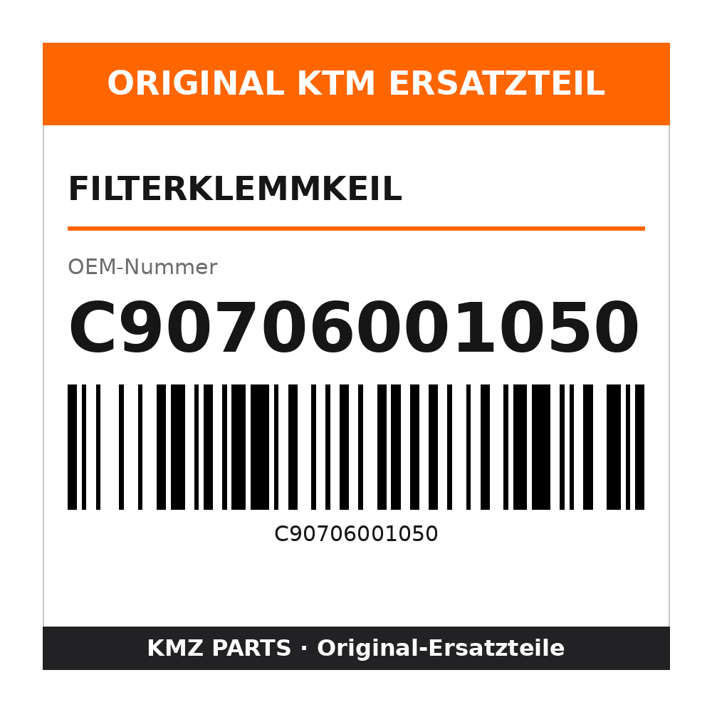 KTM Filterklemmkeil C90706001050