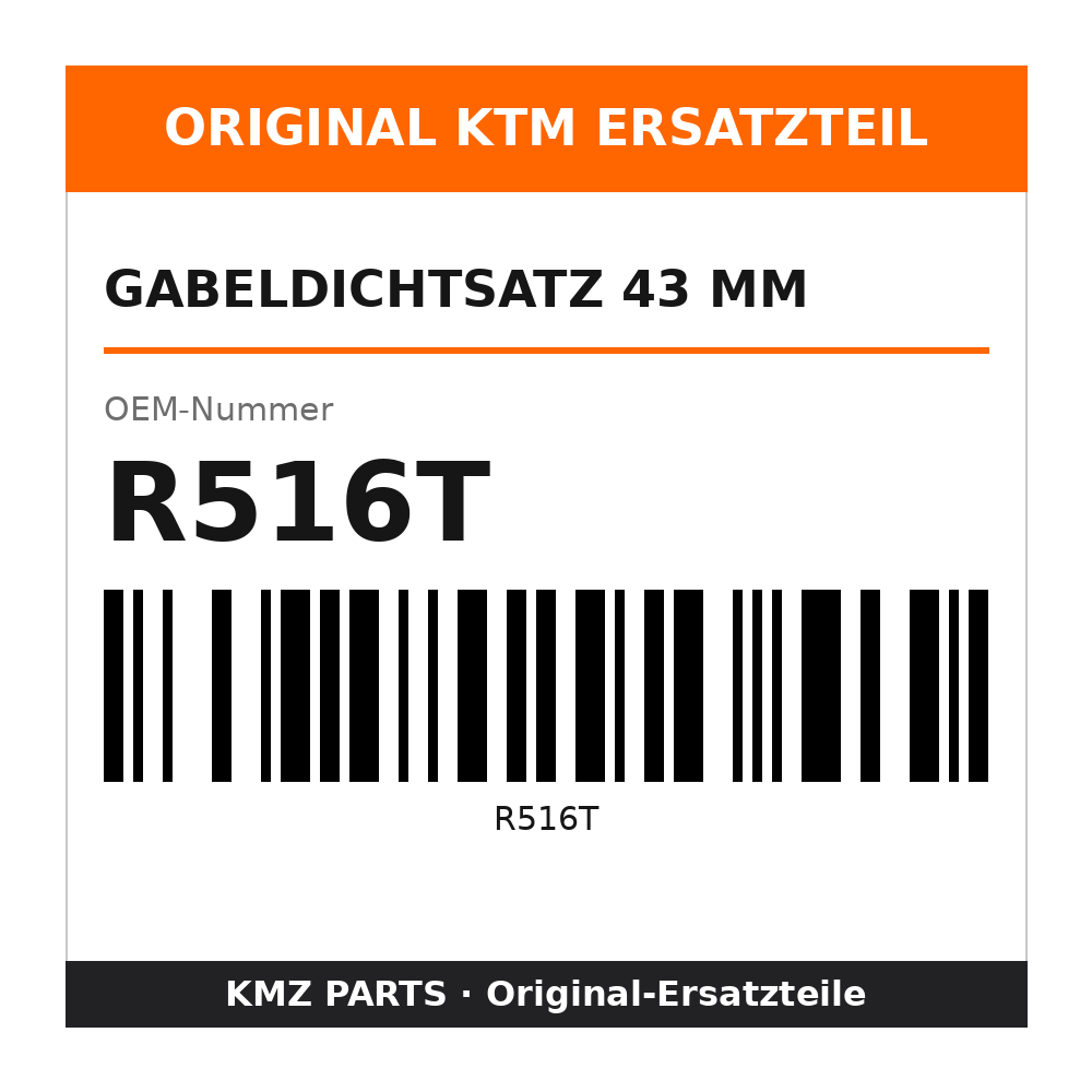KTM Gabeldichtsatz 43 mm R516T