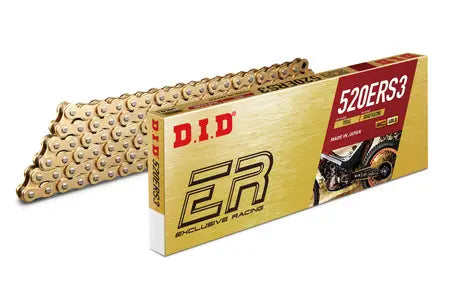 Kette Antriebskette DID 520 ERS3 114 G&G offen mit Nietschloss gold