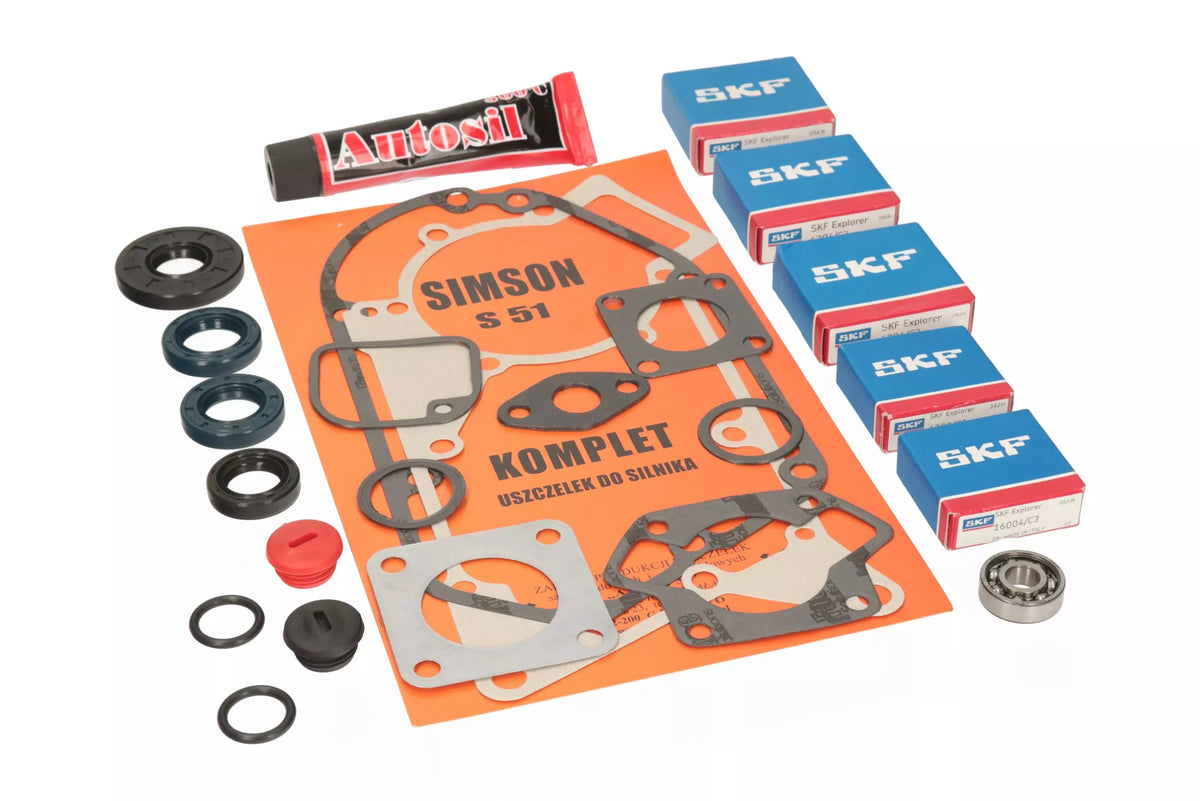 Lagersatz Simson S51 SKF Simmeringe Dichtungen Motor
