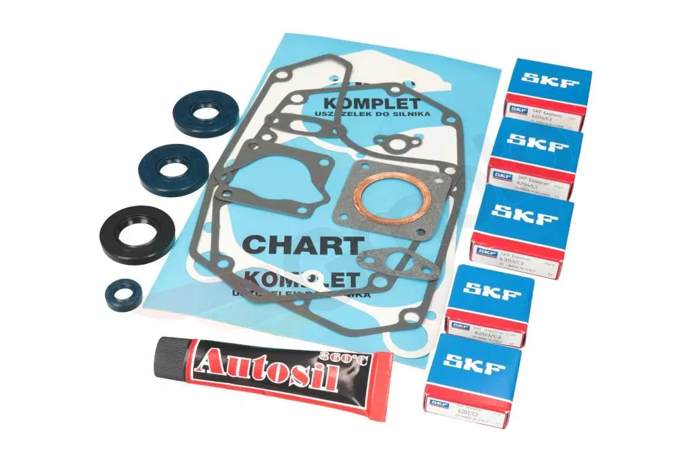 Lager Motorlager SKF + Simmeringe + Dichtungssatz Romet Chart
