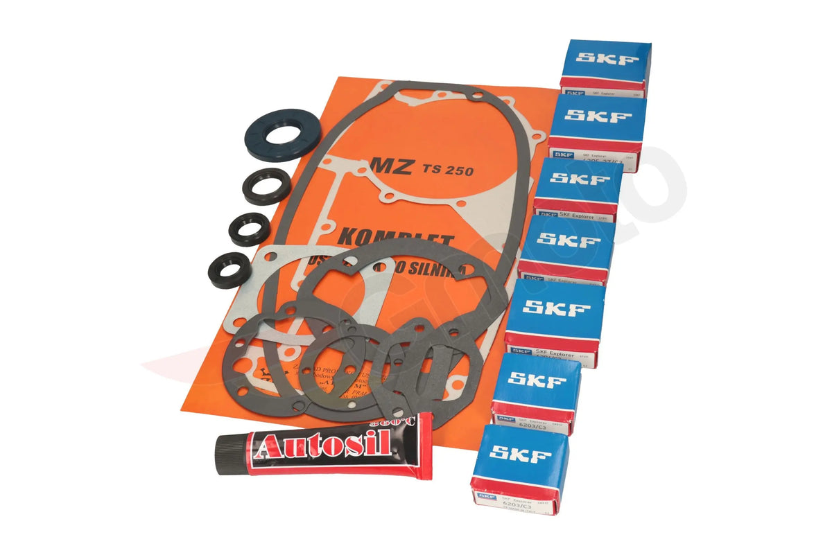 Motor Lager SKF Simmeringe Dichtungen Satz MZ TS 250 4-Gang-Motor ES 250/2 Trophy