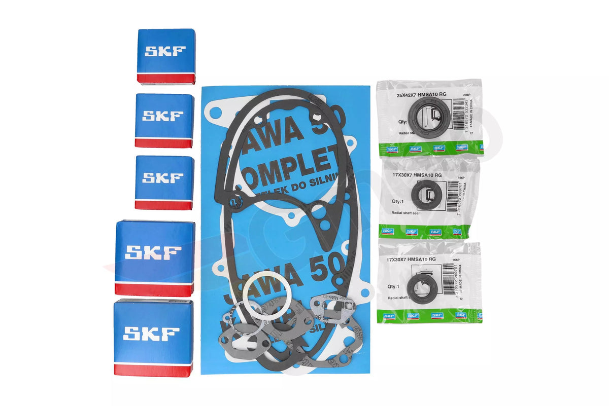 Motorlager Lager Simmerringe SKF Dichtungssatz delux Jawa 50