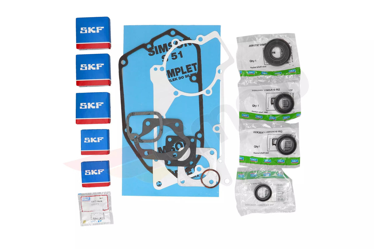 Simson S51 SR50 Lagersatz SKF C3 Simmeringe Doppellippe Dichtsatz Motorset