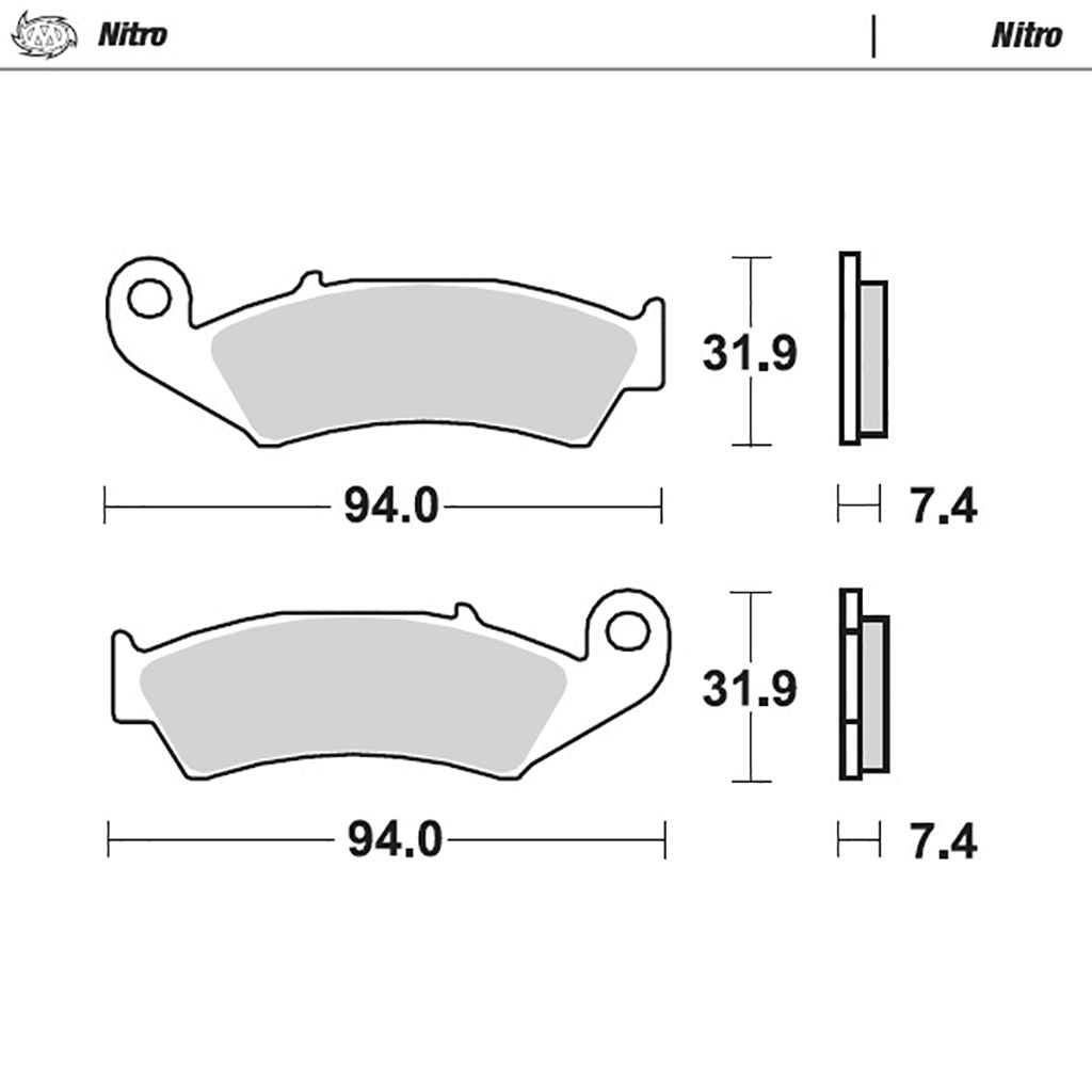 Moto-Master Bremsbelag Nitro ohne ABE (Art. m091721)
