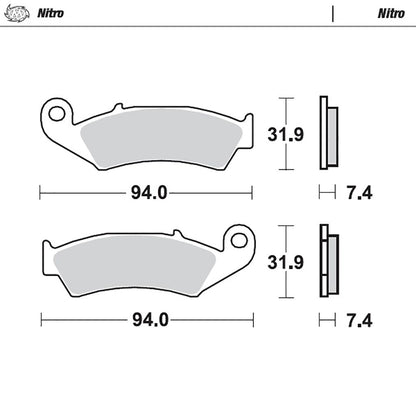 Moto-Master Bremsbelag Nitro ohne ABE (Art. m091721)
