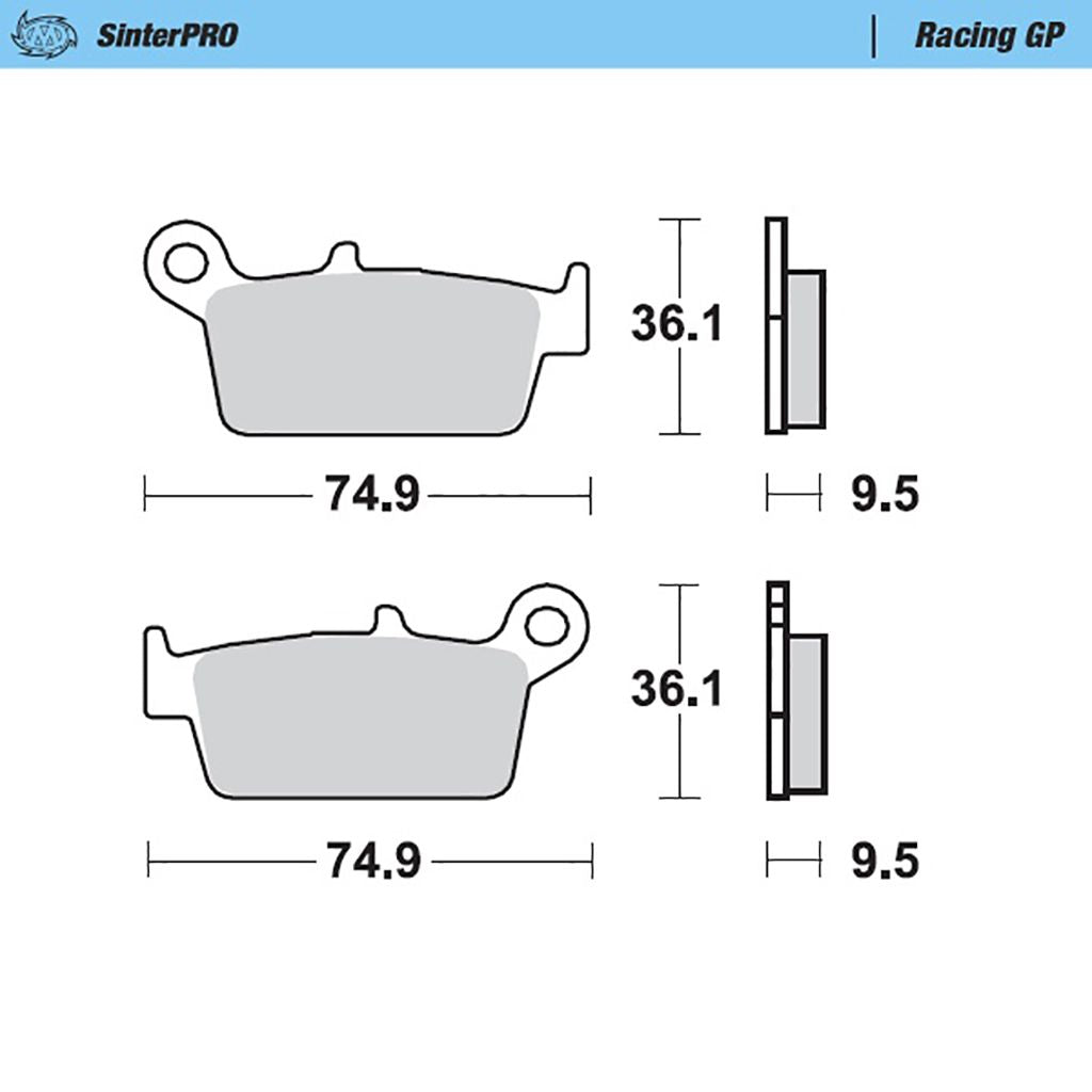 Moto-Master Bremsbelag SinterPRO Racing GP ohne ABE (Art. m091812)