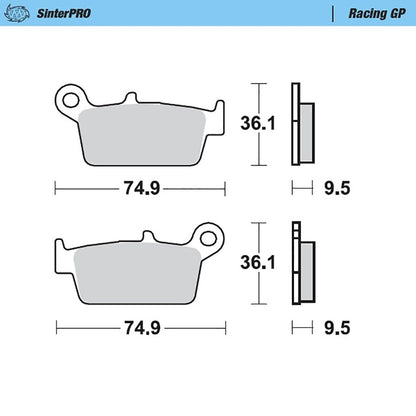 Moto-Master Bremsbelag SinterPRO Racing GP ohne ABE (Art. m091812)