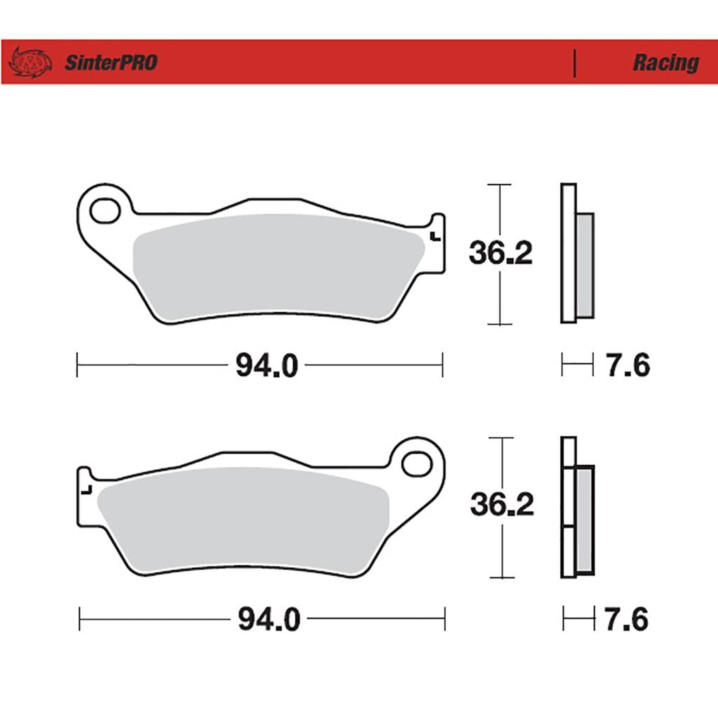 Moto-Master Bremsbelag SinterPRO Racing (Art. m093011)