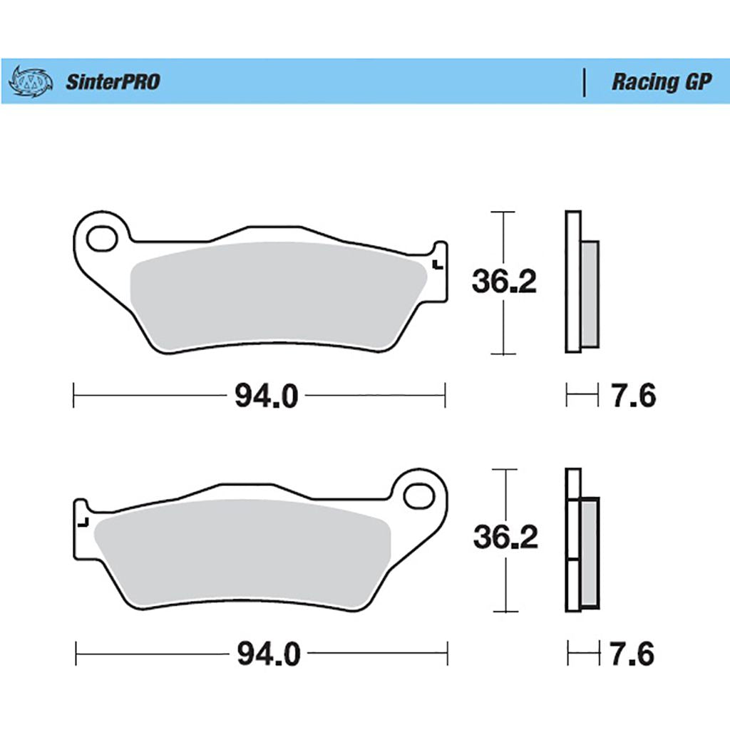 Moto-Master Bremsbelag SinterPRO Racing GP ohne ABE (Art. m093012)