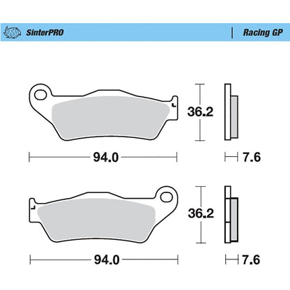 Moto-Master Bremsbelag SinterPRO Racing GP ohne ABE (Art. m093012)