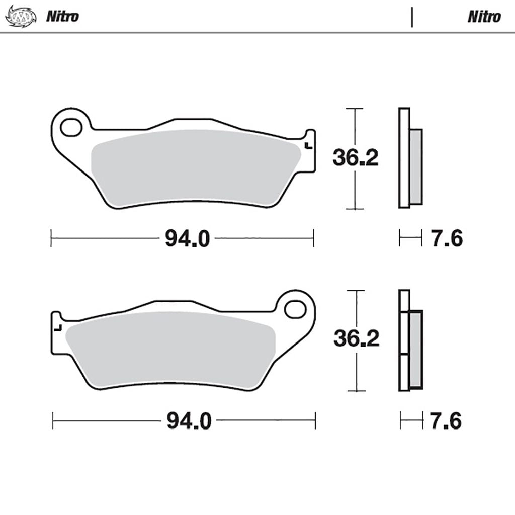 Moto-Master Bremsbelag Nitro ohne ABE (Art. m093021)
