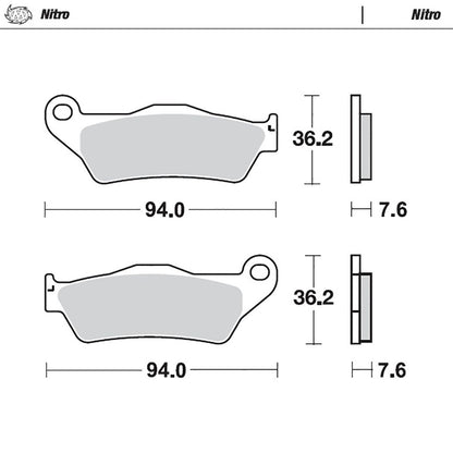 Moto-Master Bremsbelag Nitro ohne ABE (Art. m093021)