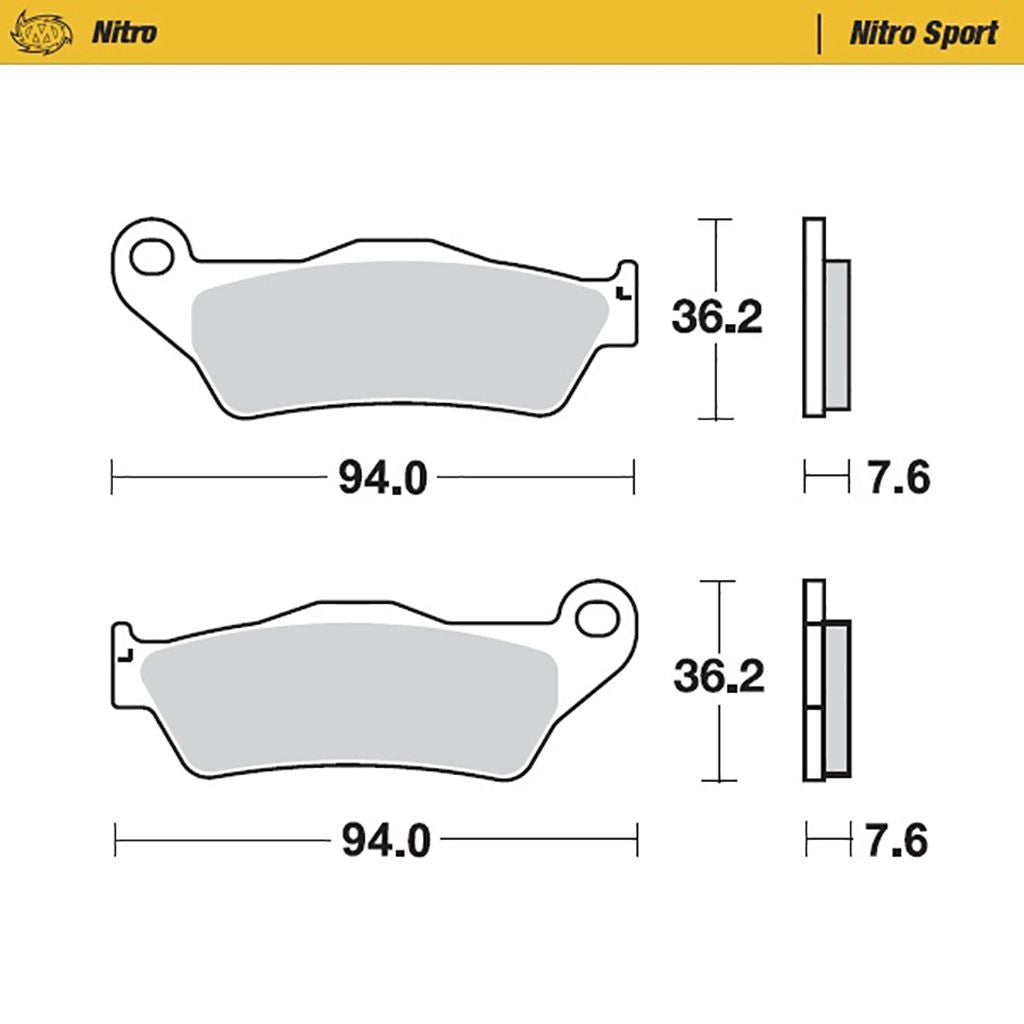 Moto-Master Bremsbelag Nitro Sport ohne ABE (Art. m093022)