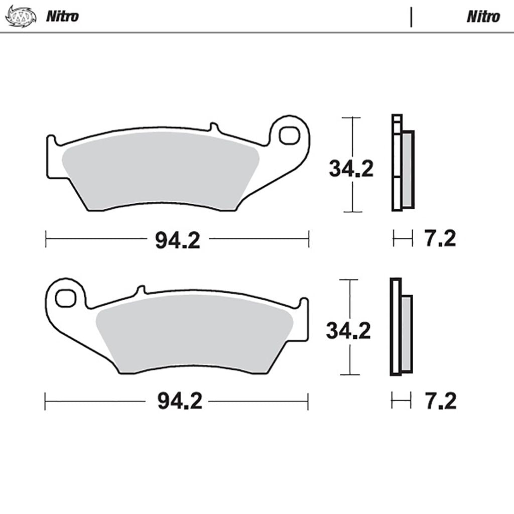 Moto-Master Bremsbelag Nitro ohne ABE (Art. m093421)