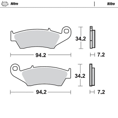 Moto-Master Bremsbelag Nitro ohne ABE (Art. m093421)