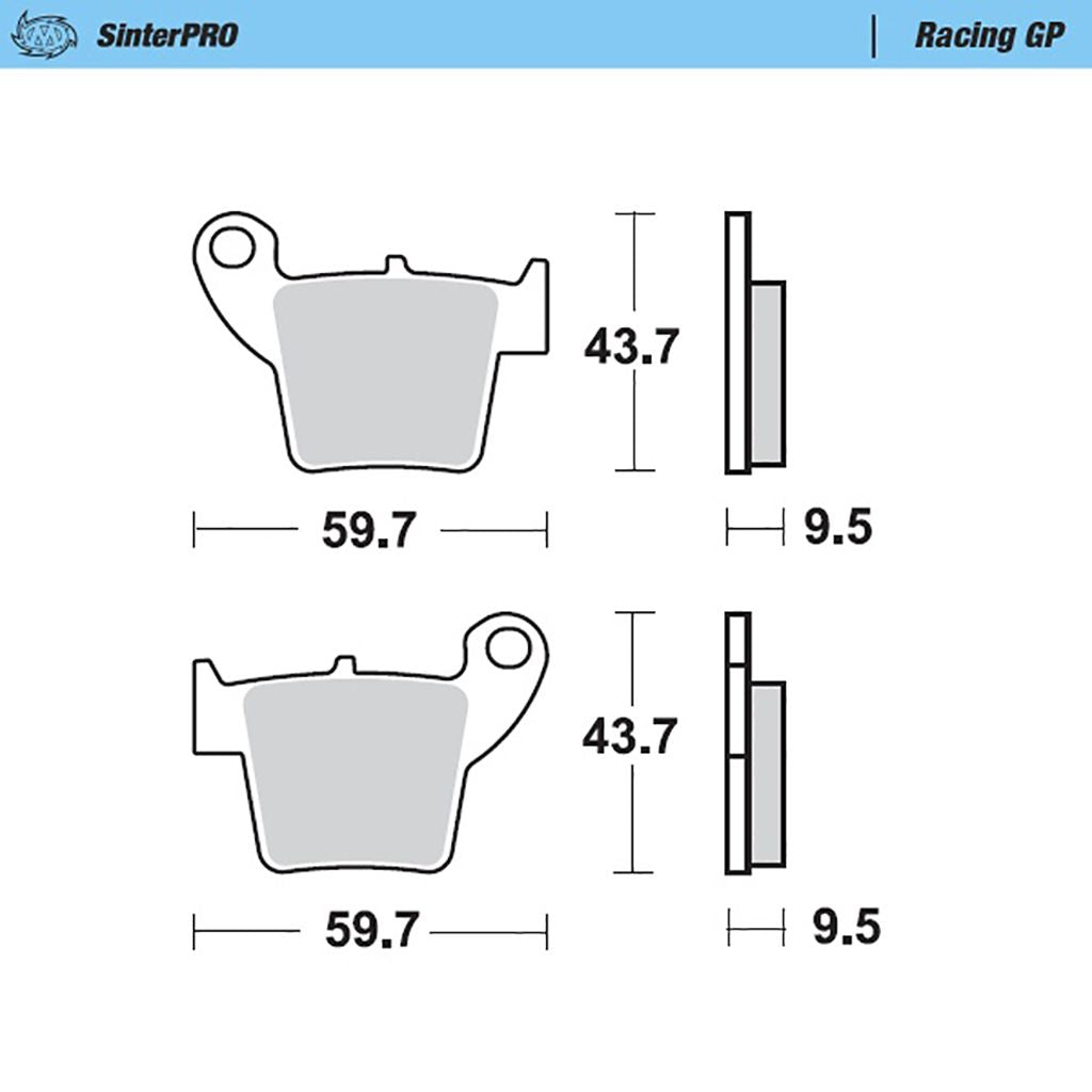 Moto-Master Bremsbelag SinterPRO Racing GP ohne ABE (Art. m094312)
