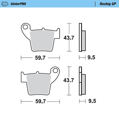 Moto-Master Bremsbelag SinterPRO Racing GP ohne ABE (Art. m094312)
