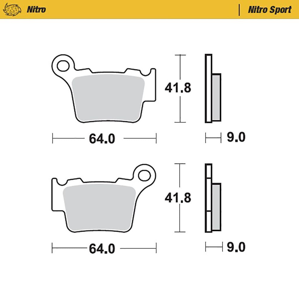 Moto-Master Bremsbelag Nitro Sport ohne ABE (Art. m094422)