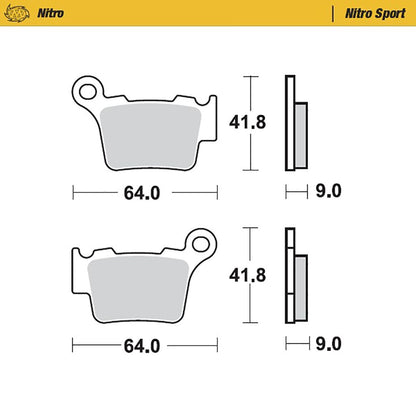 Moto-Master Bremsbelag Nitro Sport ohne ABE (Art. m094422)