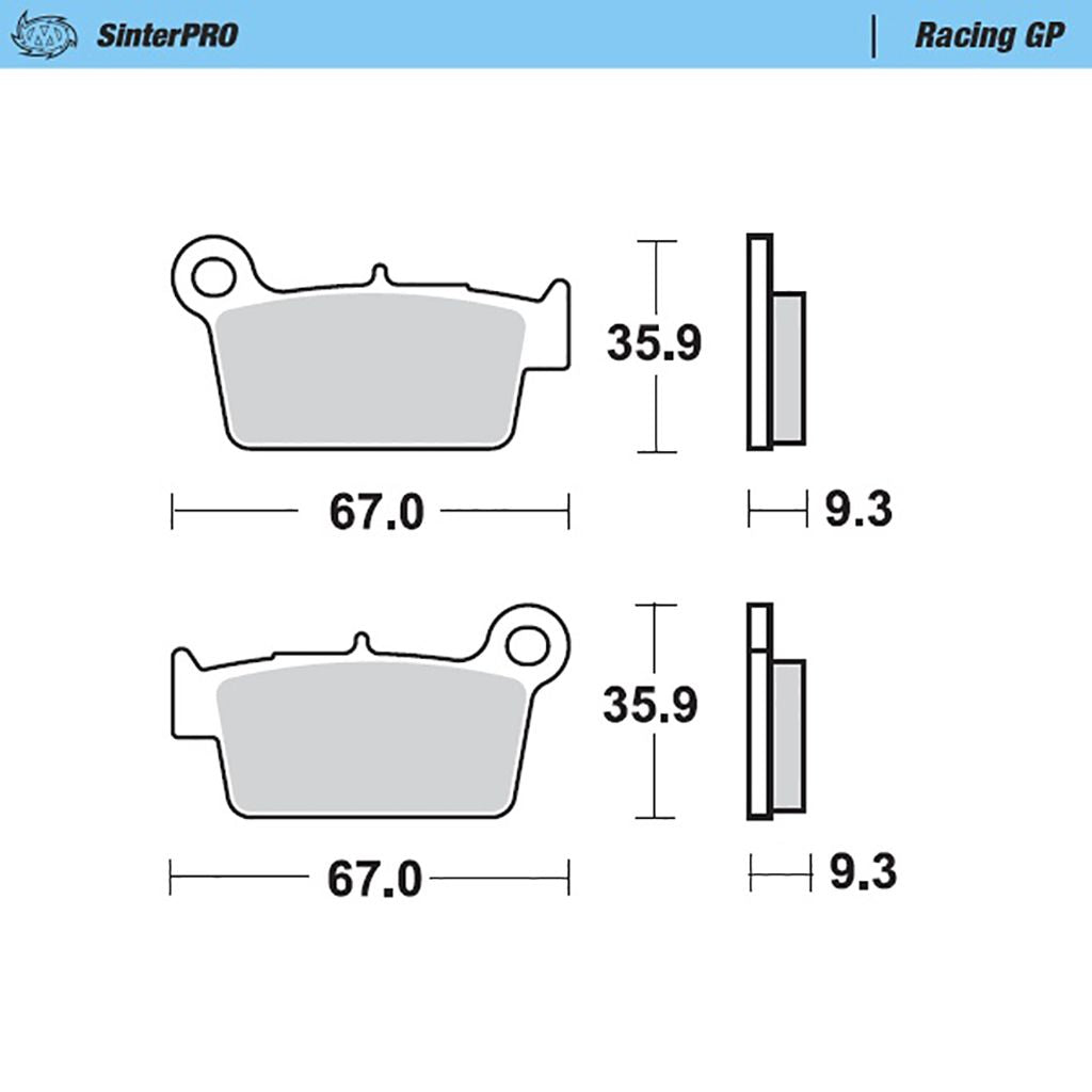 Moto-Master Bremsbelag SinterPRO Racing GP ohne ABE (Art. m094512)