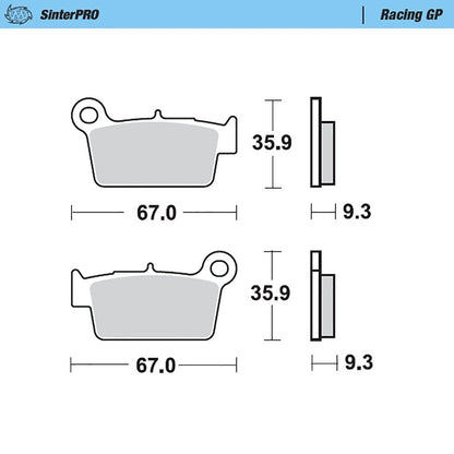 Moto-Master Bremsbelag SinterPRO Racing GP ohne ABE (Art. m094512)