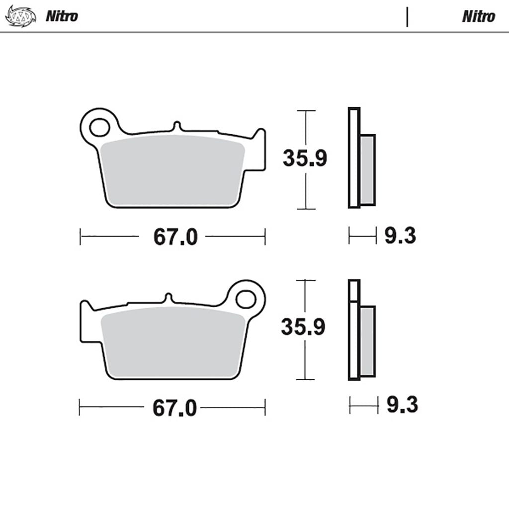 Moto-Master Bremsbelag Nitro ohne ABE (Art. m094521)