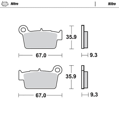 Moto-Master Bremsbelag Nitro ohne ABE (Art. m094521)