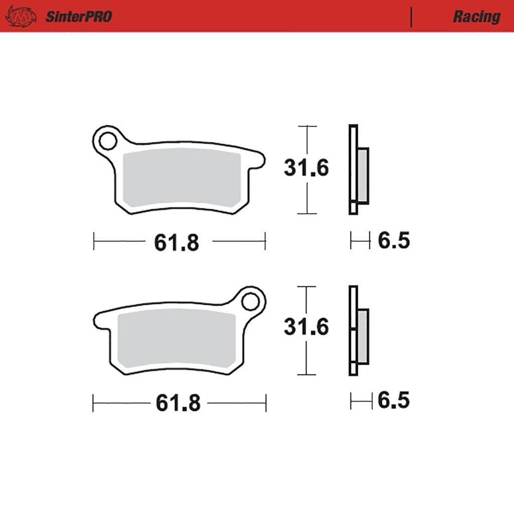 Moto-Master Bremsbelag SinterPRO Racing (Art. m094611)