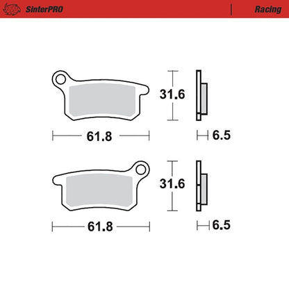 Moto-Master Bremsbelag SinterPRO Racing (Art. m094611)