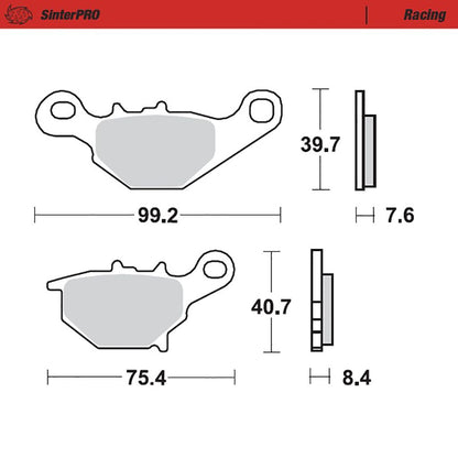 Moto-Master Bremsbelag SinterPRO Racing (Art. m094811)