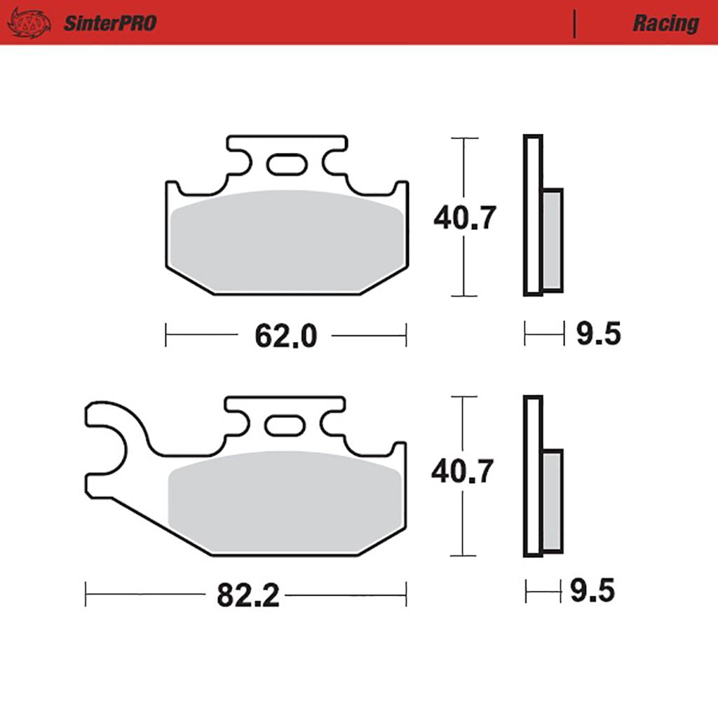 Moto-Master Bremsbelag SinterPRO Racing (Art. m095011)