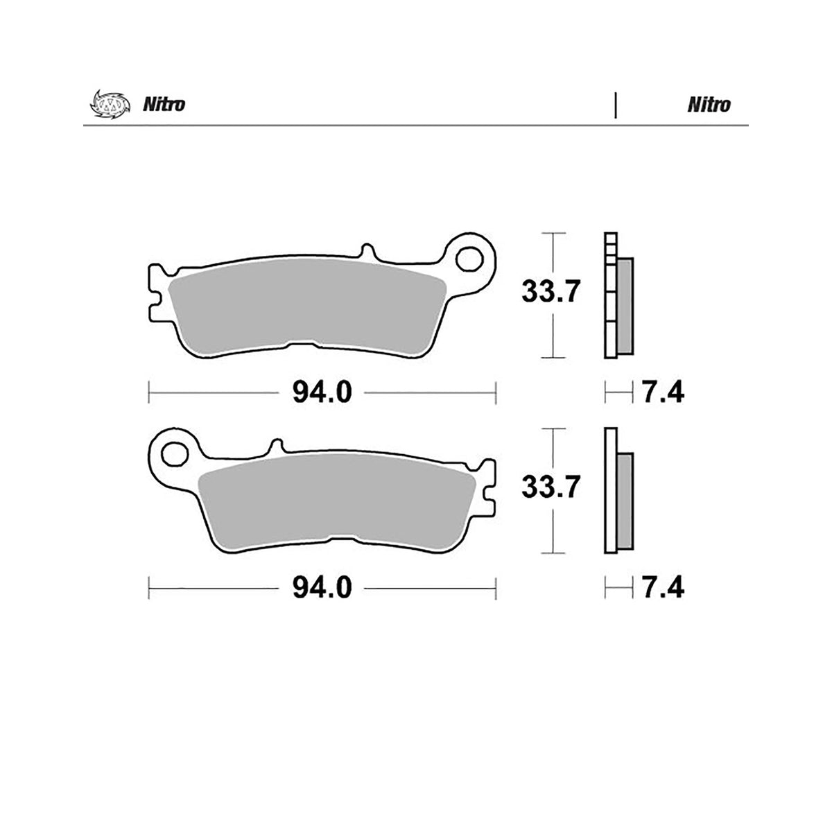 Moto-Master Bremsbelag Nitro ohne ABE (Art. m099821)