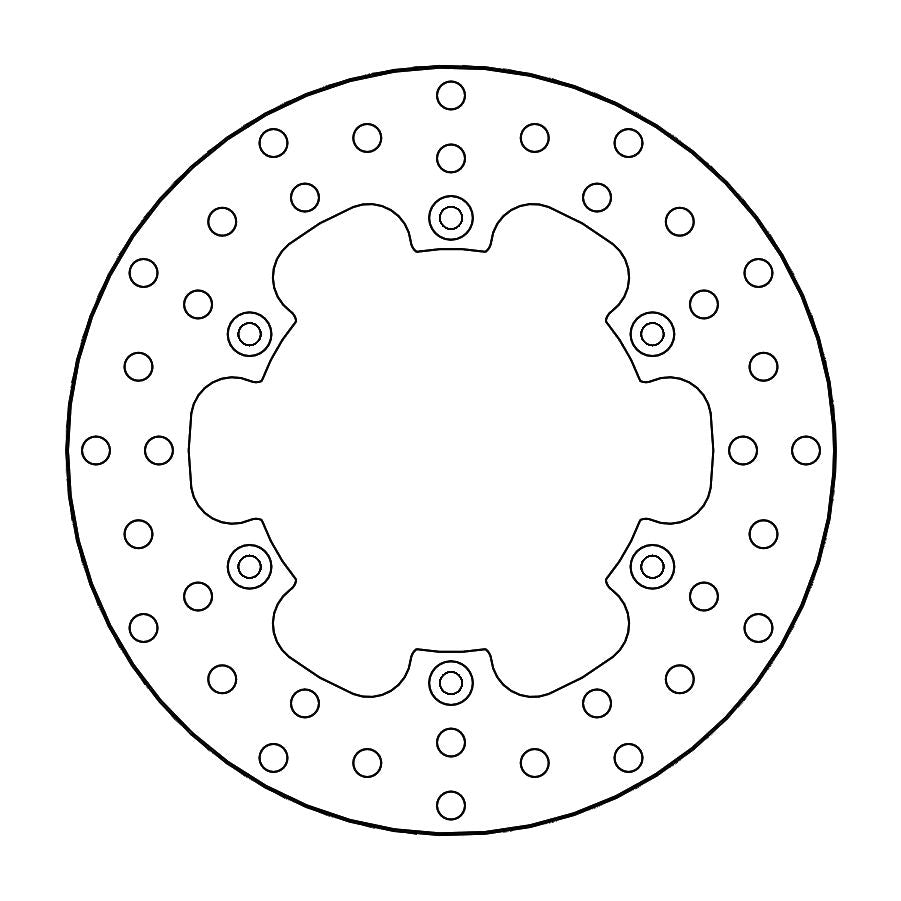 Moto-Master Bremsscheibe Halo hinten Ø 220 mm | LK 133 mm | 6 Loch | 4,0 mm stark | Bohrung 6,5 mm