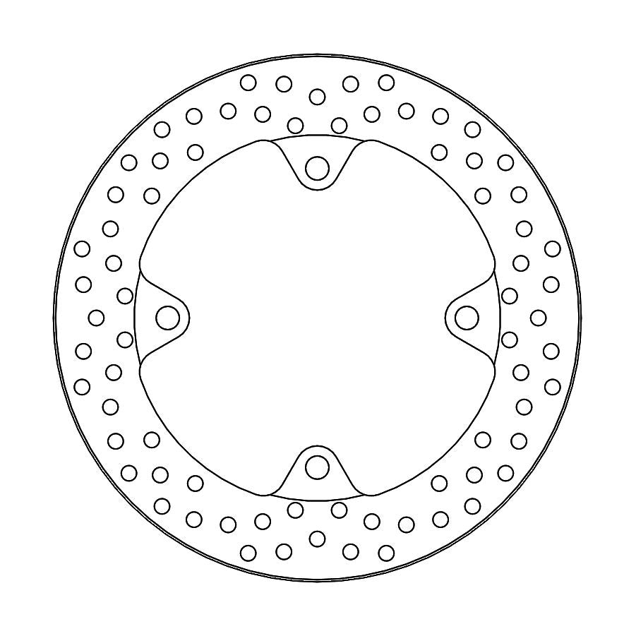 Moto-Master Bremsscheibe Halo hinten Ø 240 mm | LK 136 mm | 4 Loch | 5,0 mm stark | Bohrung 10,6 mm
