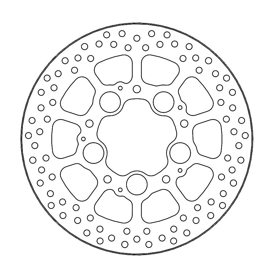 Moto-Master Bremsscheibe Halo hinten Ø 256 mm | LK 110 mm | 5 Loch | 6,0 mm stark | Bohrung 8,2 mm